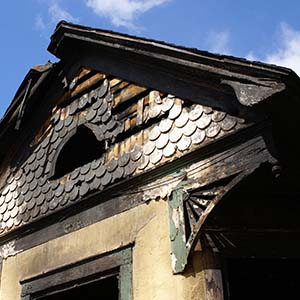 House with Fire Damage